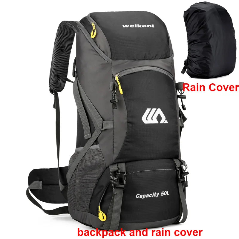 50L Waterproof Travel Backpack – Large Hiking & Camping Rucksack for Men